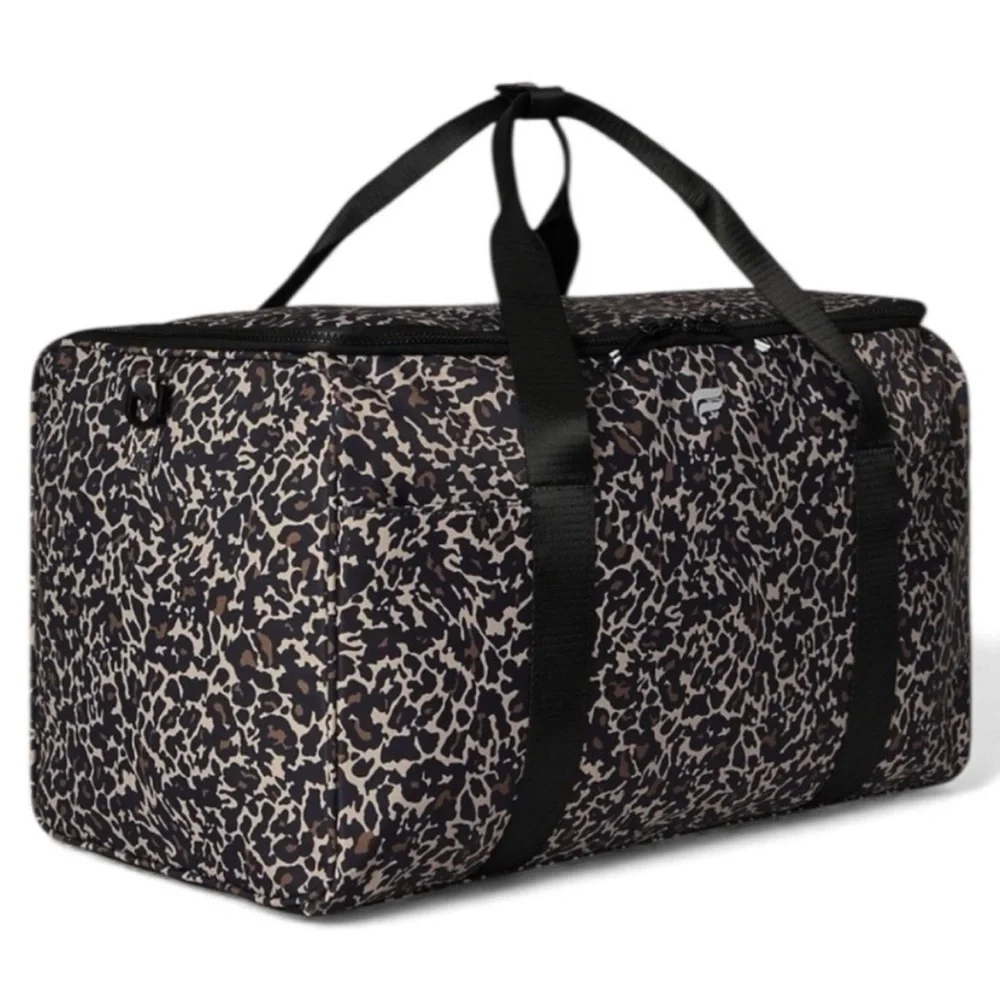 FABLETICS The Convertible Travel BagBrutalist Khaki Lisa Leo Animal Print NEW - Picture 2 of 12